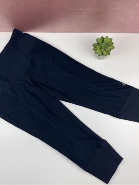 MPG Solid Black Workout Athletic Leggings Pants Women Large